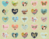 A Heart Led Life - True Hearts Multi by Kelly Rae Roberts from Benartex Fabrics