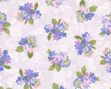 Cottage Bouquet - Tossed Floral Lt Purple Grey from Maywood Studio Fabric