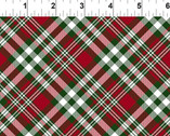 Winter Blooms - Plaid Red Green from In The Beginning Fabric