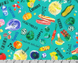 Chef’s Table - Labeled Foods Seascape by Hennie Haworth from Robert Kaufman Fabrics