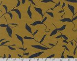 Riverbend Big Sur CANVAS - Leaf Sprigs Sepia from Robert Kaufman Fabrics