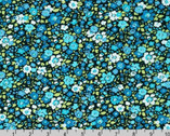 London Calling LAWN - Small Blooms Blueberry from Robert Kaufman Fabrics