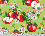 Apple Blossom - Apples and Blossoms Moss by Vanessa Lillrose and Linda Fitch from Robert Kaufman Fabrics