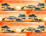 Into The Wild - Sunset Safari Multi by John Keeling from 3 Wishes Fabric