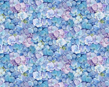 Fancy Tea - Hydrangea Petals Blue by Carol Wilson from Elizabeth’s Studio Fabric