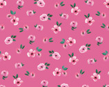 Nightfall Floral ORGANIC - Single Floral Toss Pink from Felicity Fabrics