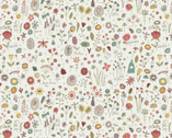 Market Garden - Floral Cream from Henry Glass Fabric