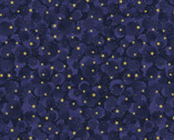 Celestial - Bumbleberries Stars Midnight Blue Metallic from Lewis and Irene Fabric