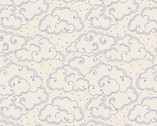 Celestial - Clouds Cream Metallic from Lewis and Irene Fabric