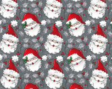 Christmas Cotton - Santa Grey from Fabric Traditions Fabric