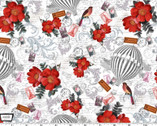 La Parisienne - Paris Skies Shell Red from Michael Miller Fabric