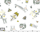 Whimsicals - Cute Critters White from Michael Miller Fabric