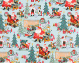 Santa's Garage Wintergreen from Alexander Henry Fabrics