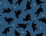 Purrfection - Kittens Blue by Dan DiPaola from Clothworks Fabric