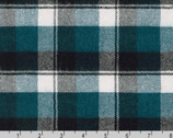 Seawool Heavy FLANNEL Plaid - Teal 51 Inches Wide from Robert Kaufman Fabrics