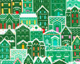 Tinsel Town - Gingerbread Houses Mint Green from Robert Kaufman Fabrics