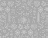 Scandi Saariselka Holiday Grey from Lewis and Irene Fabric