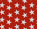 Liberty For All - Stars White on Red by Jessica Mundo from Henry Glass Fabric