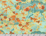 Imperial Collection Honoka - Floral Aqua from Robert Kaufman Fabric