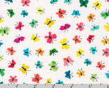 Rainforest friends - Butterfly Colorful Ivory from Robert Kaufman Fabrics
