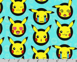 Pokemon - Pikachu Aqua from Robert Kaufman Fabrics