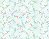Dorothy Jean’s Flower Garden - Trailing Vines Blue from Henry Glass Fabric