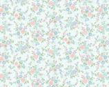Dorothy Jean’s Flower Garden - Jacobean Floral Blue from Henry Glass Fabric
