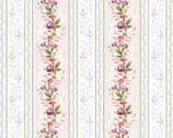 Adelaide - Floral Stripe Cream by Marti Michell from Maywood Studio Fabric