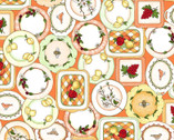 Fancy Fruit - Fruit Plates Orange by Kris Lammers from Maywood Studio Fabric