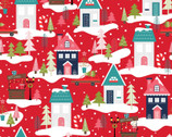 Cup of Cheer - Christmas Neighborhood Red by Kimberbell from Maywood Studio Fabric