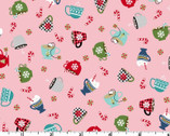 Cup of Cheer - Cozy Cup Pink by Kimberbell from Maywood Studio Fabric