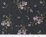 Iris Ivy - Iris Florals Ebony Black by Jan Patek from Moda Fabric