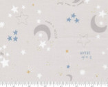 D Is For Dream - Stardust Baby Night Stars Moon Grey by Paper and Cloth from Moda Fabrics