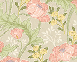 Fleur Nouveau - Art Noveau Lily Pink from Andover Fabrics