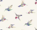 Avalon - Hummingbirds Cream from Andover Fabrics