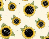Give Thanks - Sunflower Cream by Kim Shaefer from Andover Fabrics