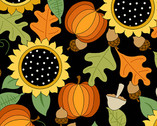Give Thanks - Fall Bounty Black by Kim Shaefer from Andover Fabrics