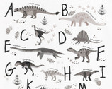 Alphabetosaurus - Alphabet Dinosaurs PANEL 24 Inches from Robert Kaufman Fabrics