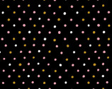 Springtime Tea - Set Polka Dots Black by Cynthia Frenette from P & B Textiles Fabric