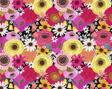Springtime Tea - Packed Flowers  by Cynthia Frenette from P & B Textiles Fabric