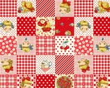 Margaret And Sophie 6 - Square Patches Red from Quilt Gate Fabric