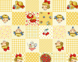 Margaret And Sophie 6 - Square Patches Yellow from Quilt Gate Fabric