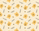 All About Me Winnie the Pooh - Bear Stripe Yellow from Camelot Fabrics