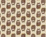 Nordic Mini - Owls Natural from Cosmo Fabric