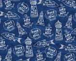 Salty and Sweet - Vitamin Sea Night Dk Blue from Michael Miller Fabric