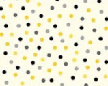 Ups A Daisy - Fresh Dots Yellow Gray Multi from Michael Miller Fabric