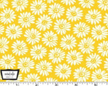 Ups A Daisy - Retro Daisies Yellow from Michael Miller Fabric