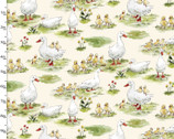 Cottontail Farm - Duck Duck Goose Yellow by Caverly Smith from 3 Wishes Fabric