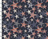Sweet Land of Liberty - Stars and Stripes Navy from 3 Wishes Fabric