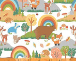 Frolic - Forest Friends White by Whistler Studios from Windham Fabrics